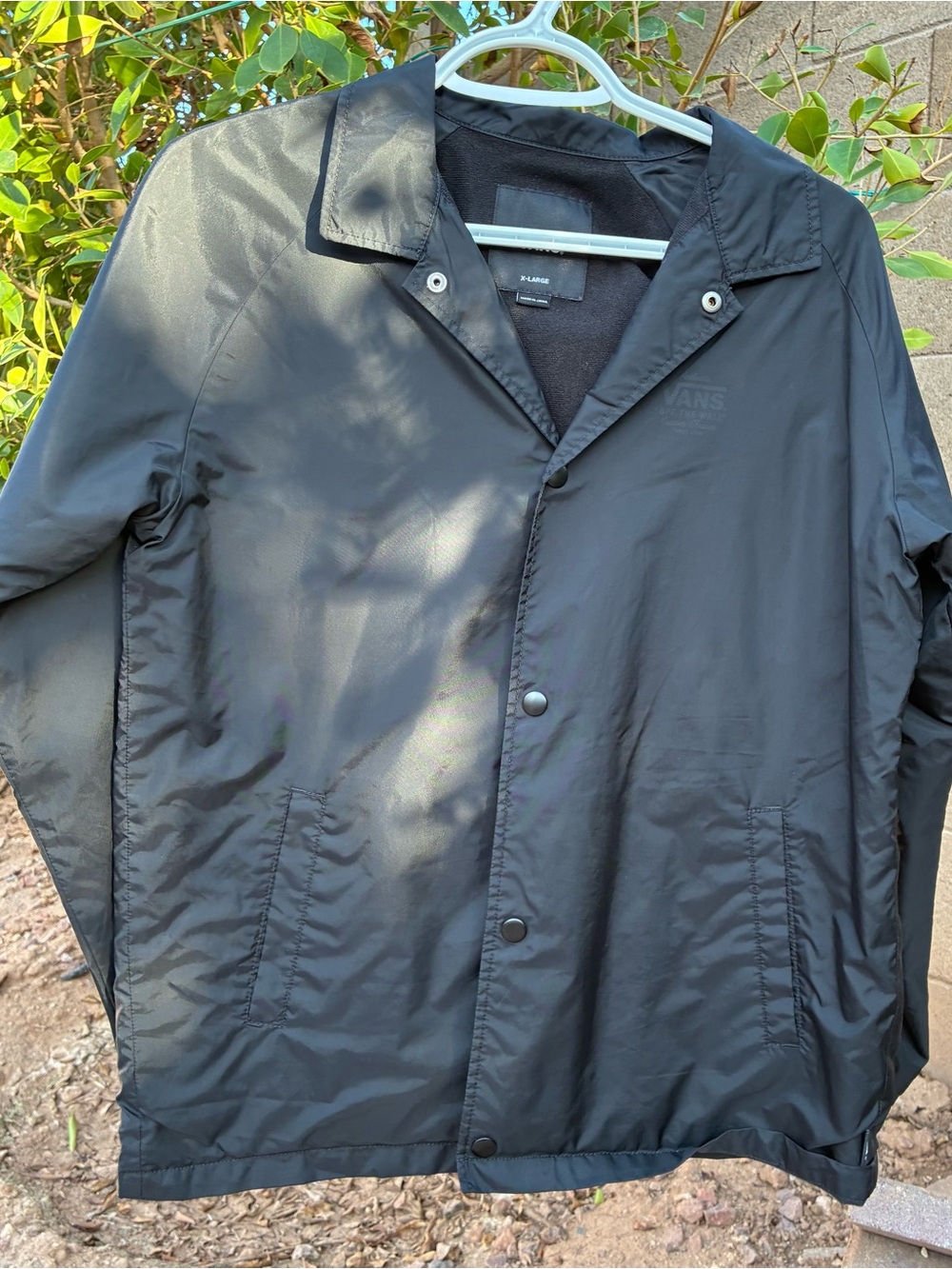 Vans Women’s Black Windbreaker Coach Jacket